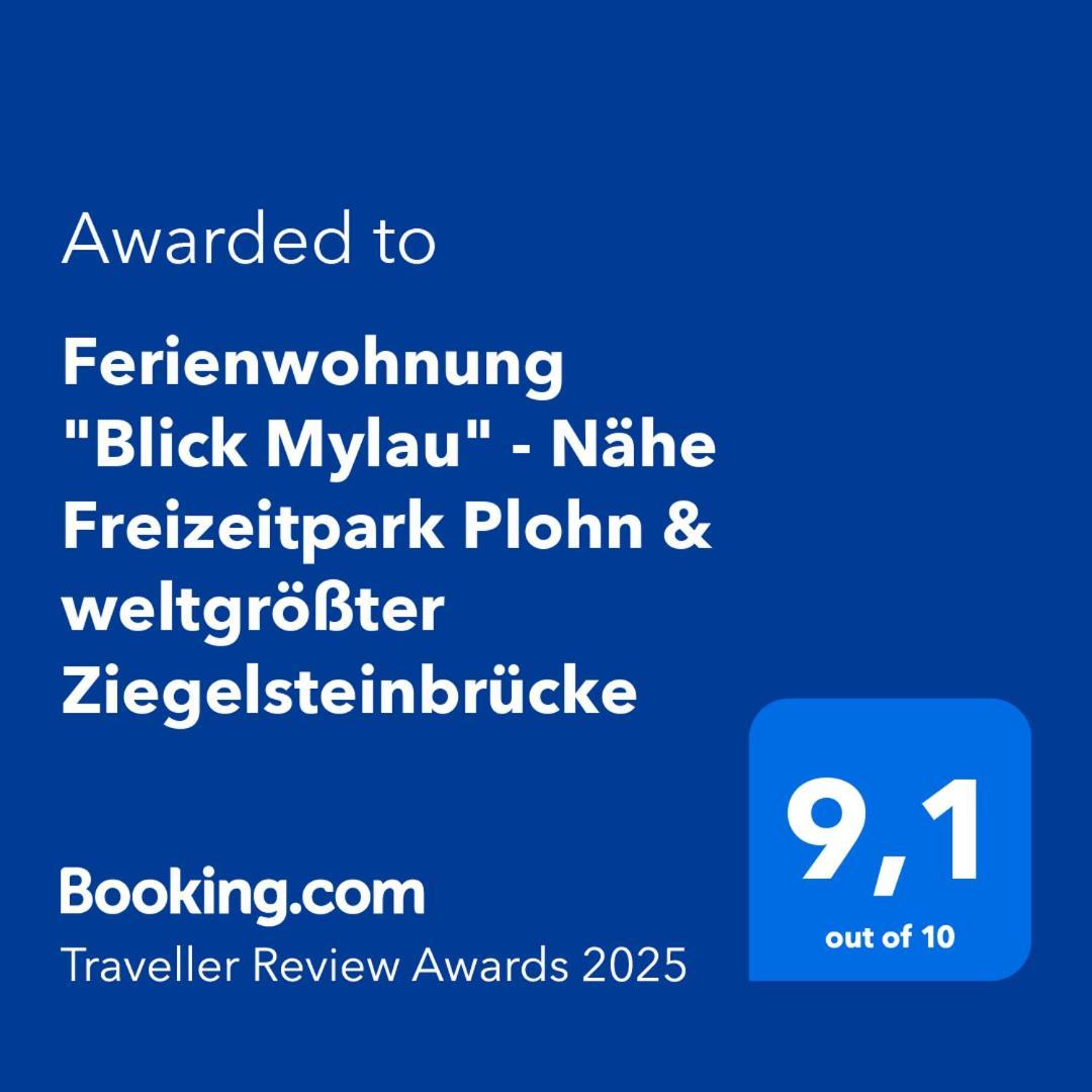 Ferienwohnung "Blick Mylau" - Naehe Freizeitpark Plohn & Weltgroesster Ziegelsteinbruecke 莱辛巴赫伊姆沃戈蒂 外观 照片